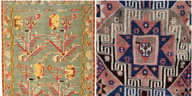 Ejemplos de alfombras Kilim