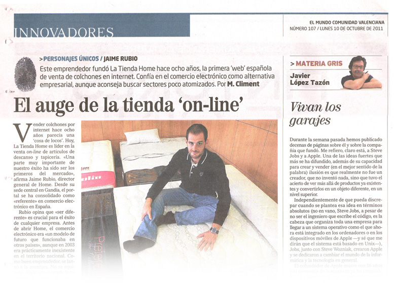 Jaime Rubio en el diario EL MUNDO