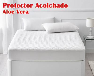 Protector de colchón acolchado Aloe Vera impermeable PA33 de Pikolin Home