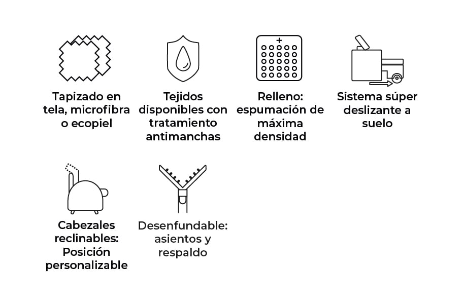 Sofá rinconera de tela Esmeralda XL de HOME - principal