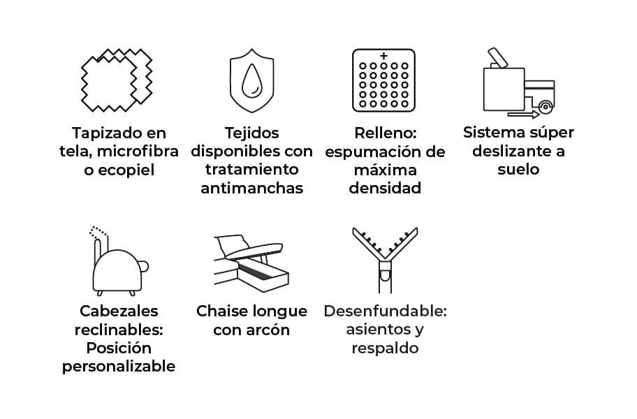 Sofá de tela Esmeralda Plus de HOME - principal