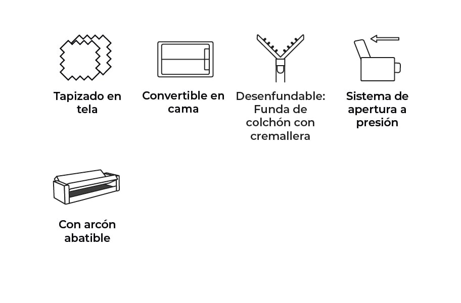 Sofá cama clic clac Remo de HOME - principal