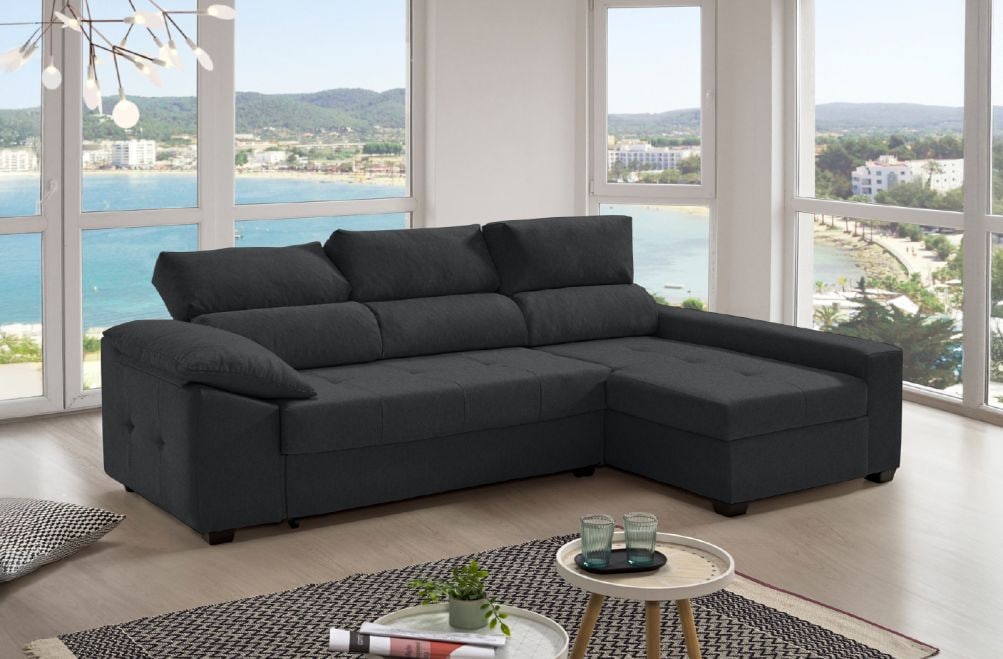 Sofá cama de tela Trinity de HOME - principal