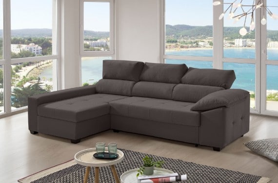 Sofá cama de tela Trinity de HOME - principal