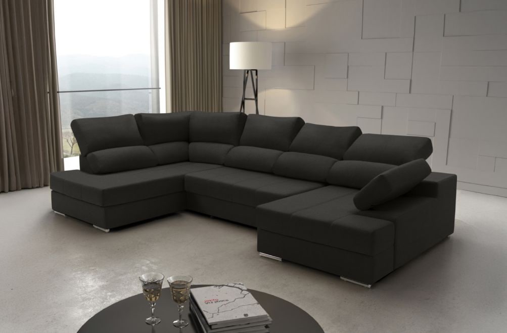 Sofá rinconera de tela Amira de HOME - principal