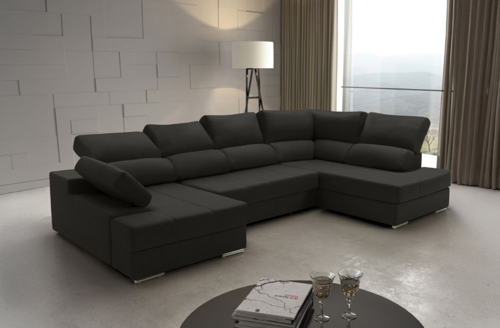 Sofá rinconera de tela Amira de HOME - principal