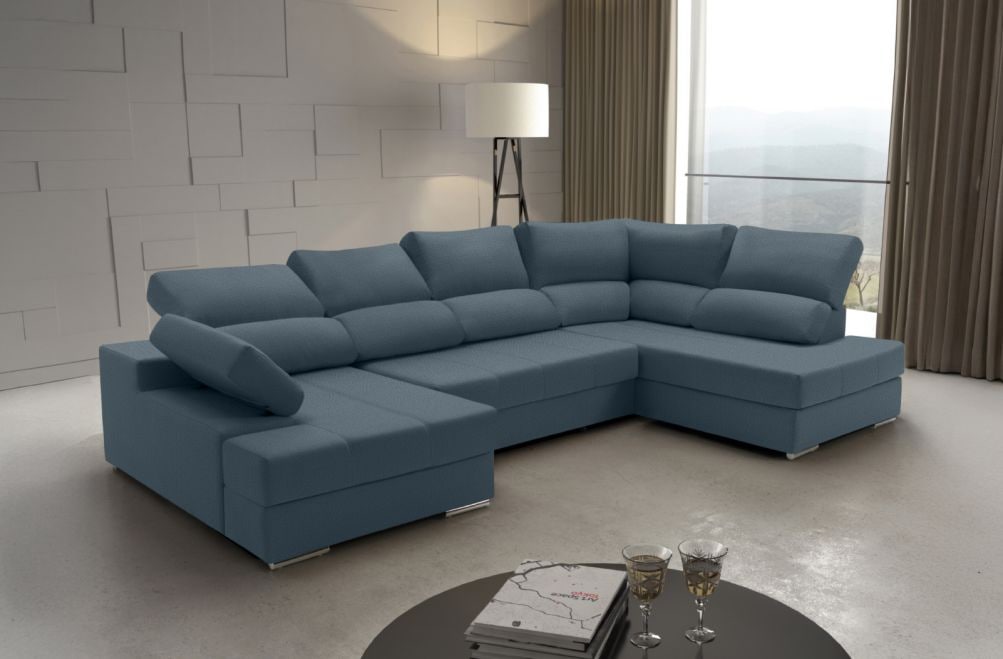 Sofá rinconera de tela Amira de HOME - principal