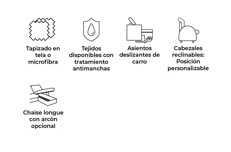 Sofá rinconera de tela Rachel XL de HOME - principal
