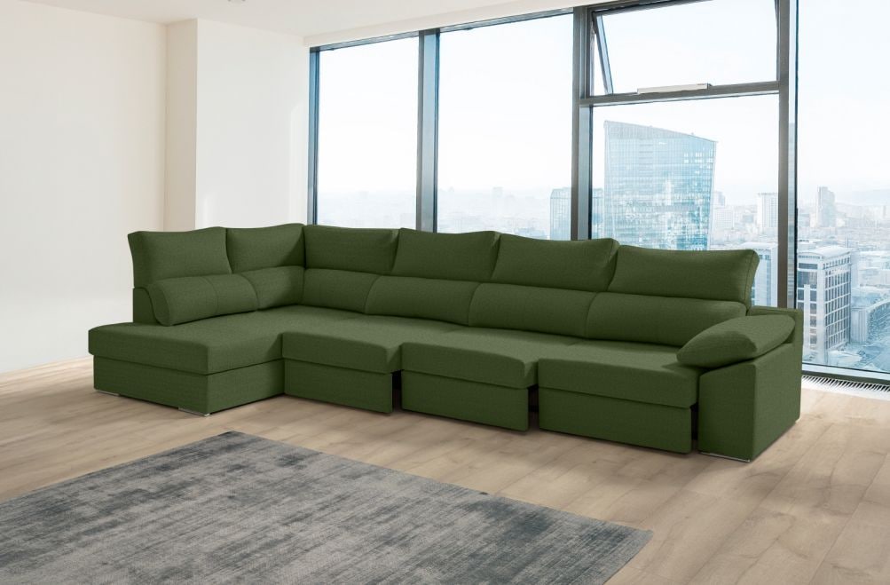 Sofá rinconera de tela Rachel XL de HOME - principal