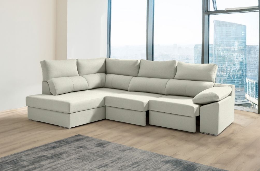 Sofá rinconera de tela Rachel XL de HOME - principal