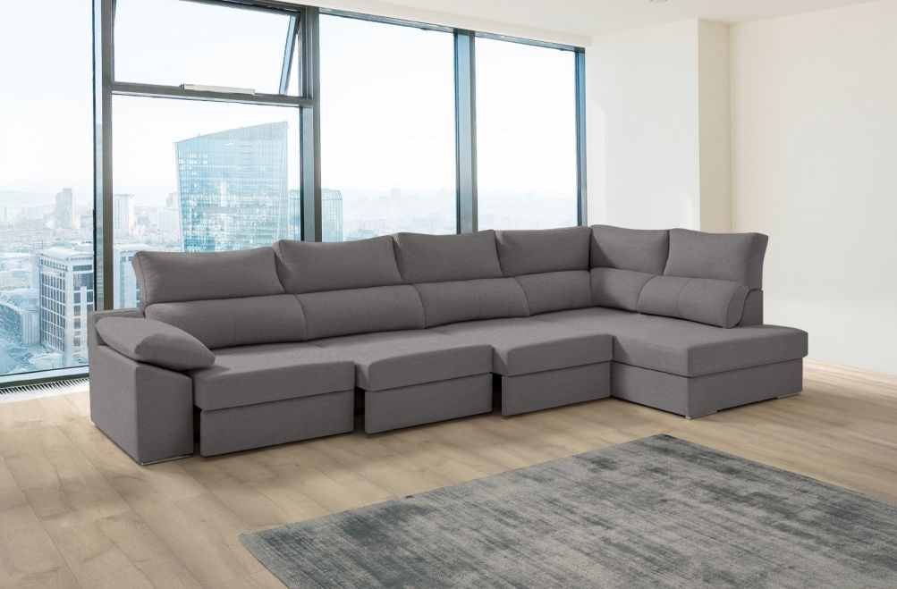 Sofá rinconera de tela Rachel XL de HOME - principal