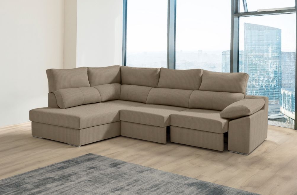 Sofá rinconera de tela Rachel XL de HOME - principal