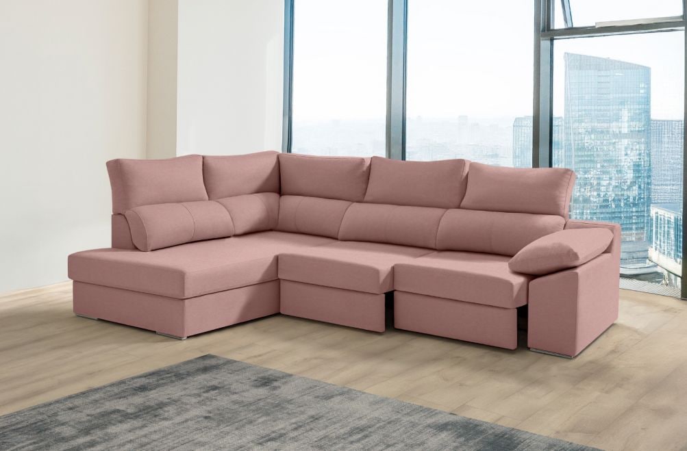 Sofá rinconera de tela Rachel XL de HOME - principal