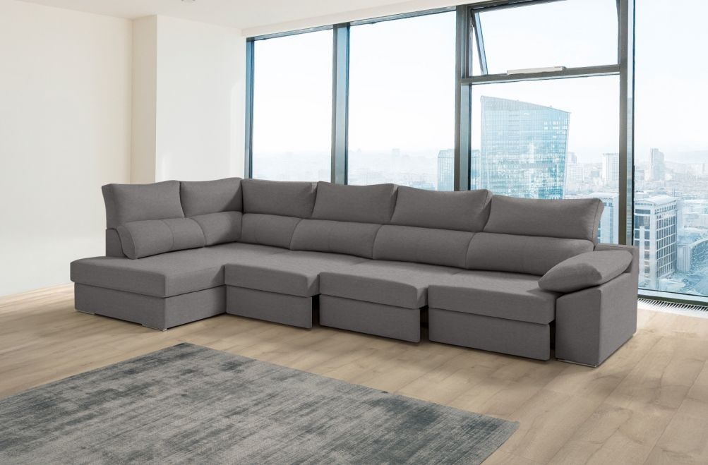 Sofá rinconera de tela Rachel XL de HOME - principal