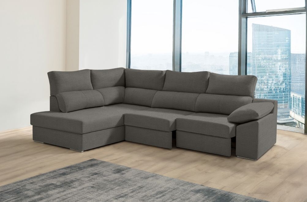 Sofá rinconera de tela Rachel XL de HOME - principal