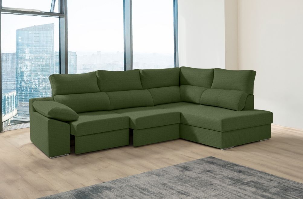 Sofá rinconera de tela Rachel XL de HOME - principal