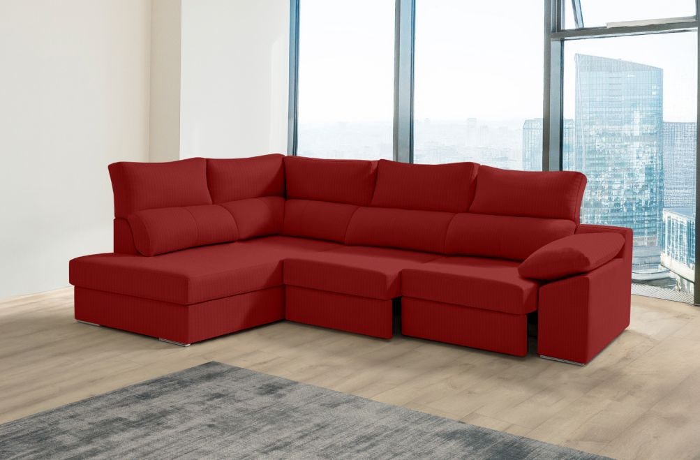 Sofá rinconera de tela Rachel XL de HOME - principal