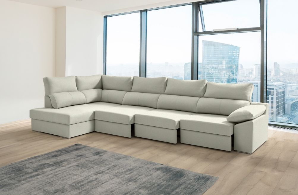 Sofá rinconera de tela Rachel XL de HOME - principal