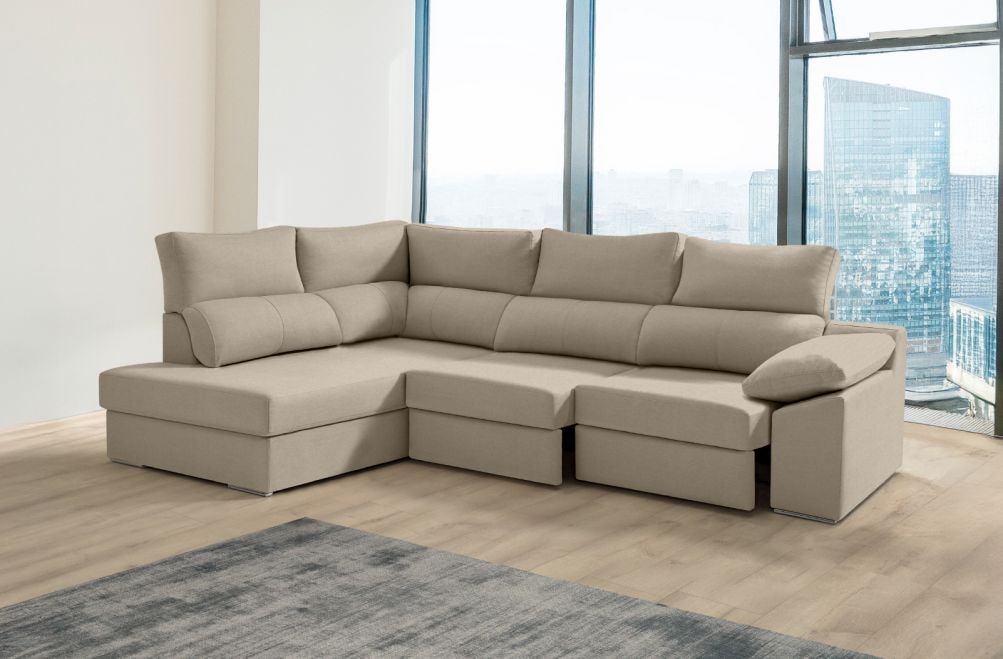 Sofá rinconera de tela Rachel XL de HOME - principal