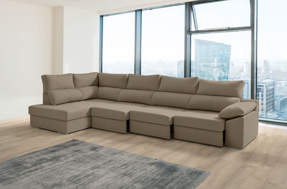 Sofá rinconera de tela Rachel XL de HOME - principal