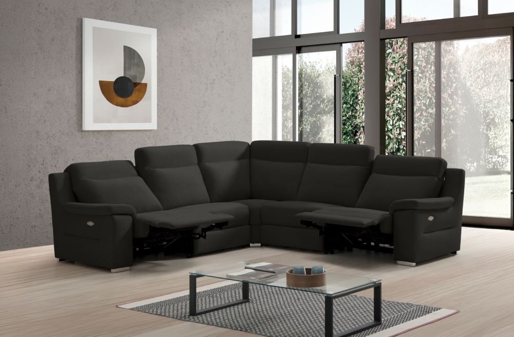 Sofá rinconera relax de tela Adele XL de StyleKomfort - principal