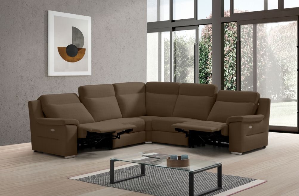 Sofá rinconera relax de tela Adele XL de StyleKomfort - principal