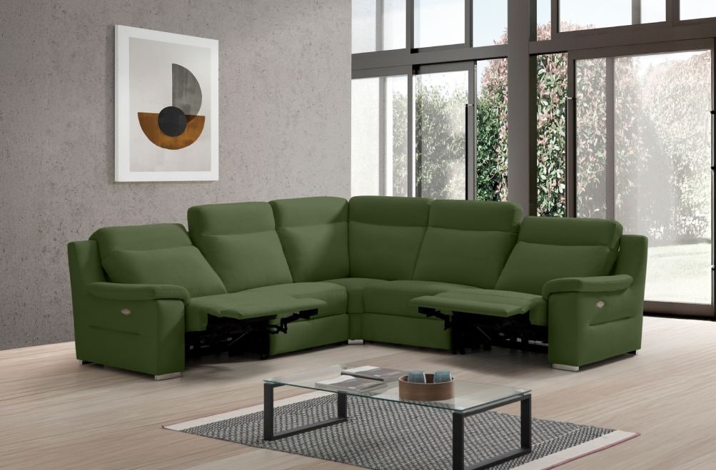 Sofá rinconera relax de tela Adele XL de StyleKomfort - principal