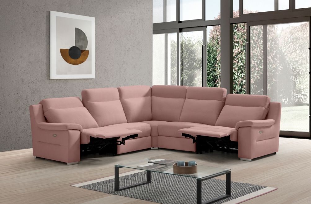 Sofá rinconera relax de tela Adele XL de StyleKomfort - principal