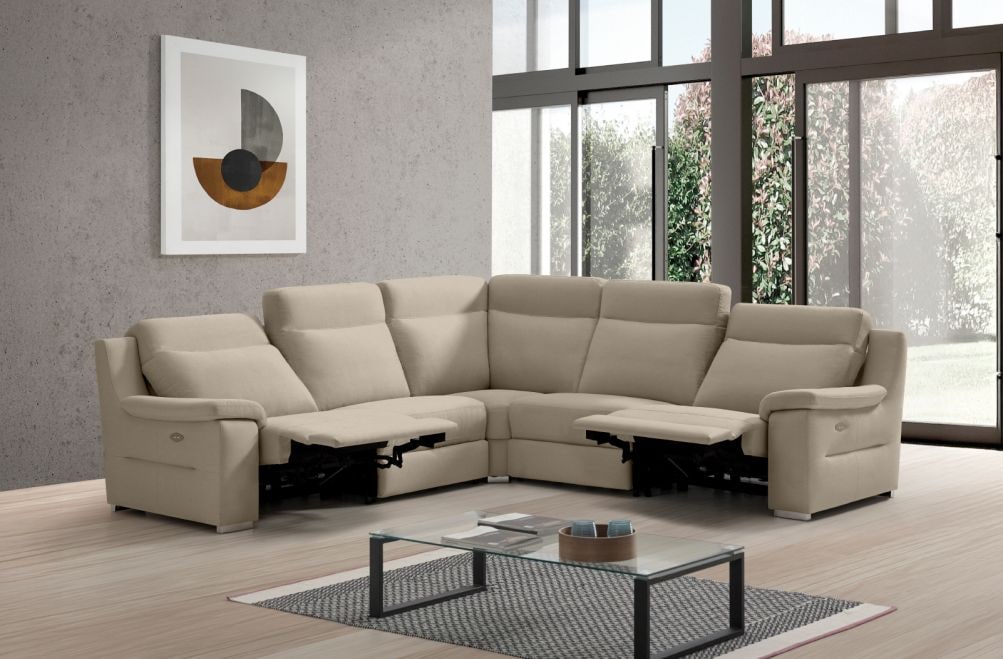 Sofá rinconera relax de tela Adele XL de StyleKomfort - principal