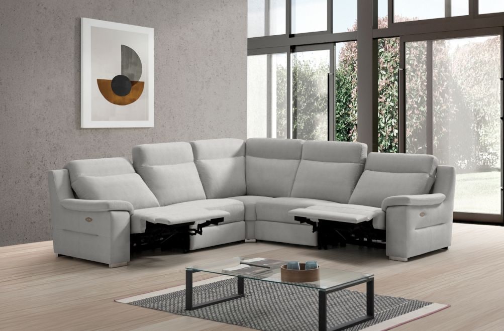 Sofá rinconera relax de tela Adele XL de StyleKomfort - principal