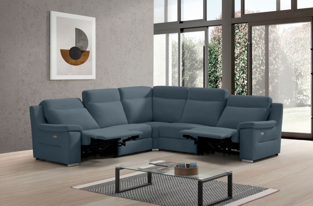 Sofá rinconera relax de tela Adele XL de StyleKomfort - principal