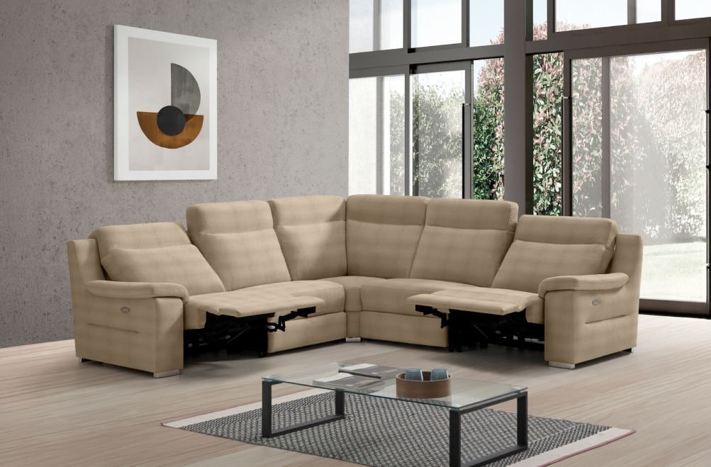 Sofá rinconera relax de piel Simone XL de StyleKomfort - principal