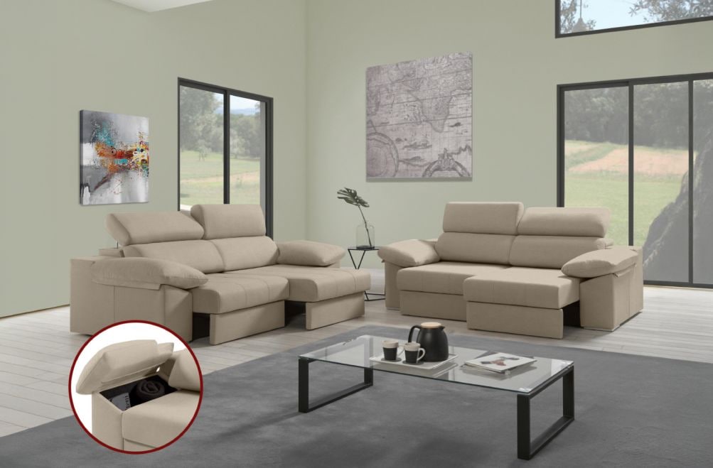 Sofá de tela Daresma de HOME - principal