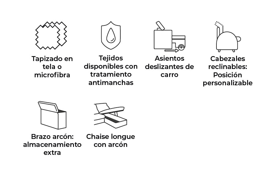 Sofá rinconera de tela Daresma XL de HOME - principal