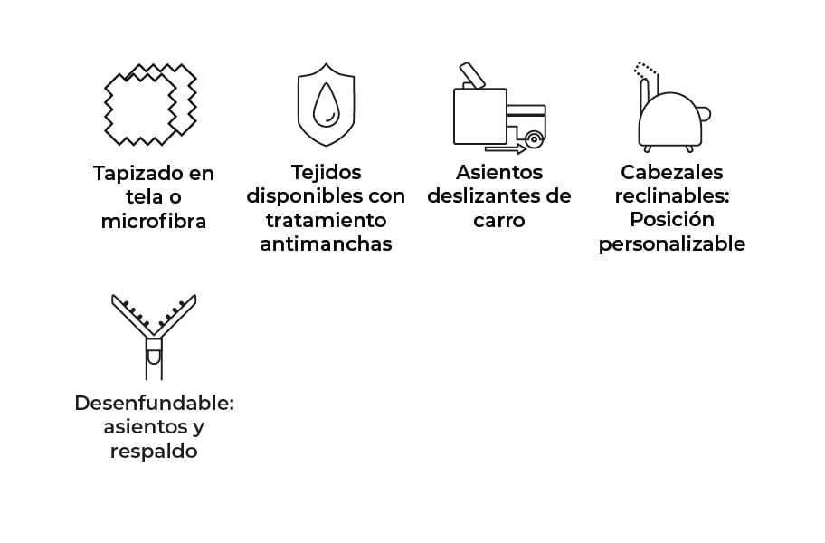 Sofá rinconera de tela Dener Extra de HOME - principal