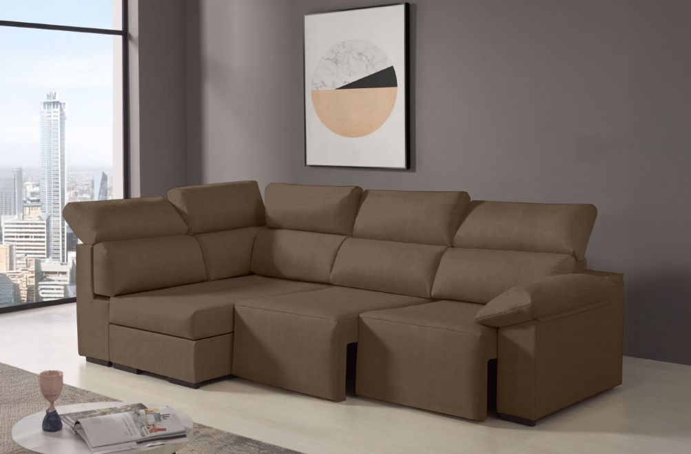 Sofá rinconera de tela Dener Extra de HOME - principal