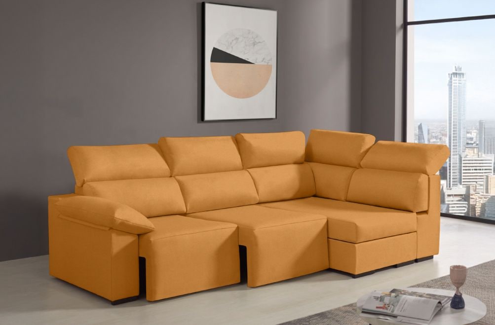 Sofá rinconera de tela Dener Extra de HOME - principal