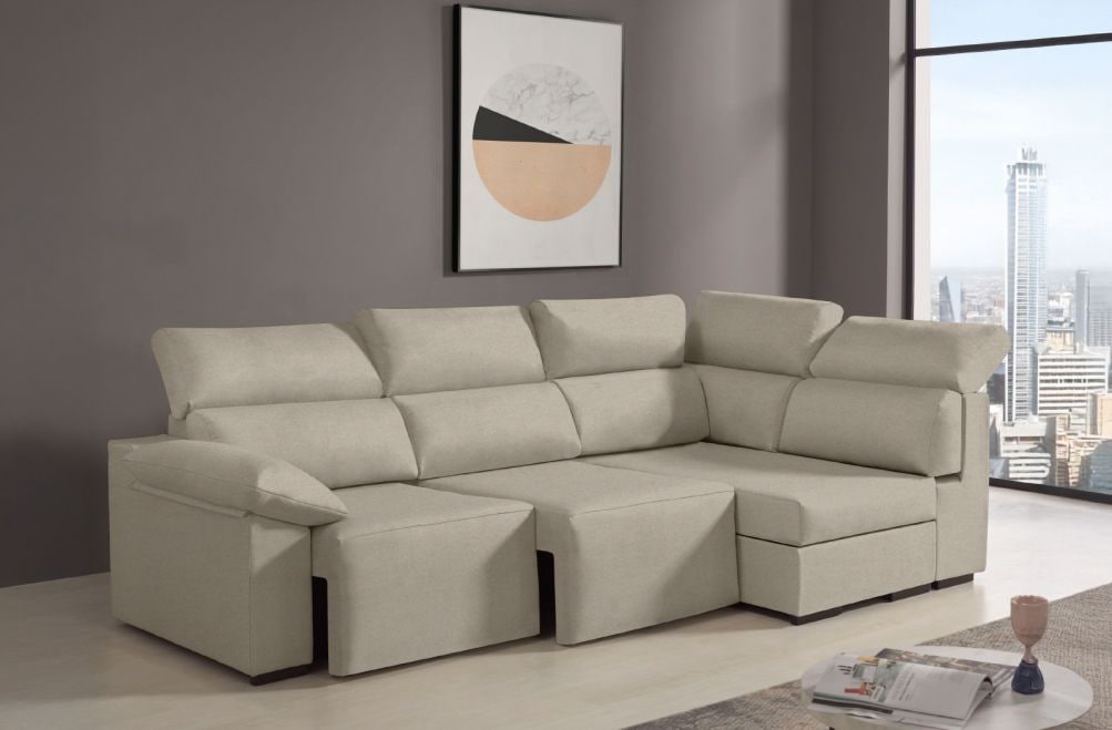 Sofá rinconera de tela Dener Extra de HOME - principal