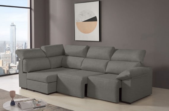 Sofá rinconera de tela Dener Extra de HOME - principal