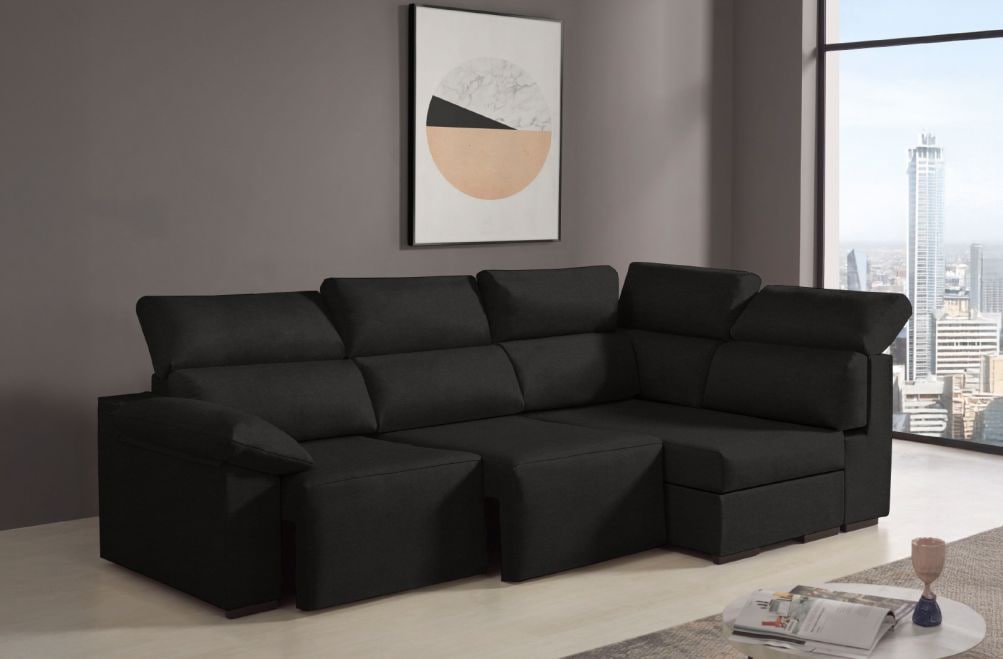 Sofá rinconera de tela Dener Extra de HOME - principal