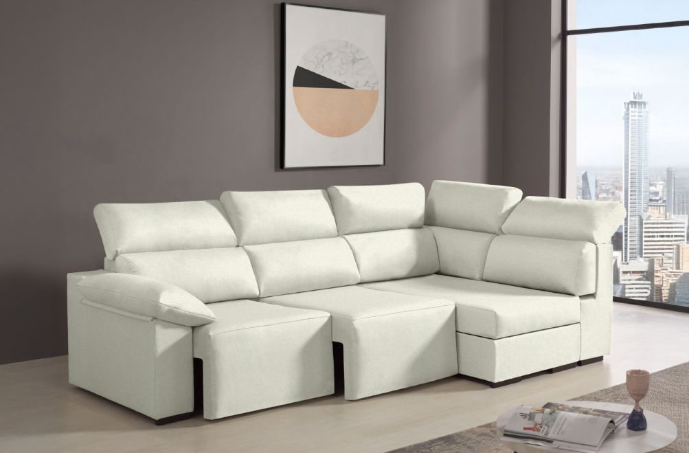 Sofá rinconera de tela Dener Extra de HOME - principal