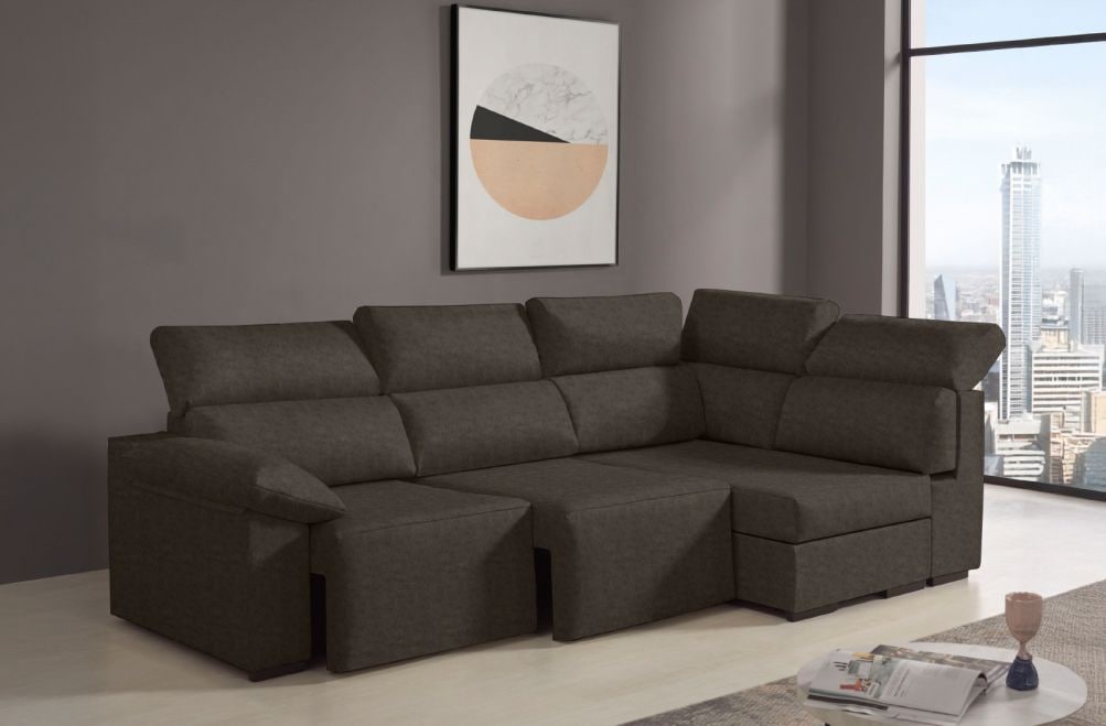 Sofá rinconera de tela Dener Extra de HOME - principal