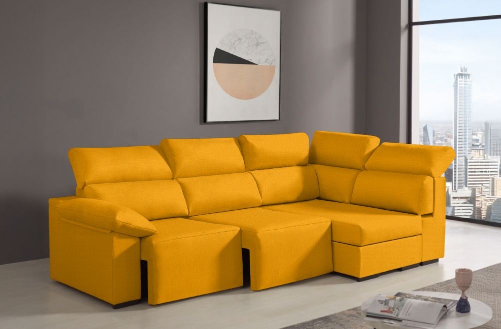 Sofá rinconera de tela Dener Extra de HOME - principal