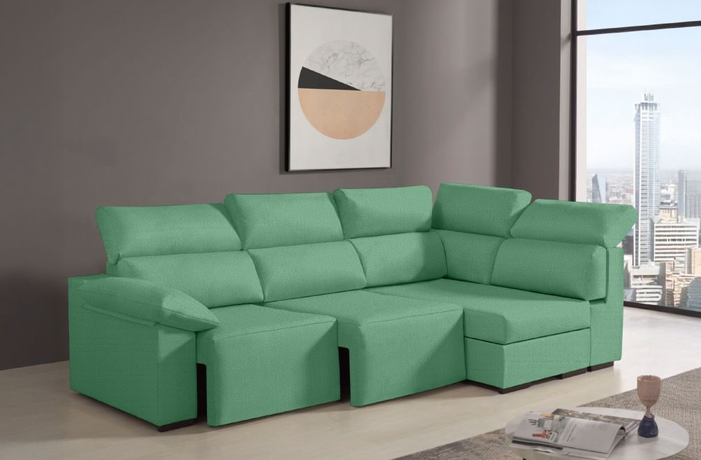 Sofá rinconera de tela Dener Extra de HOME - principal