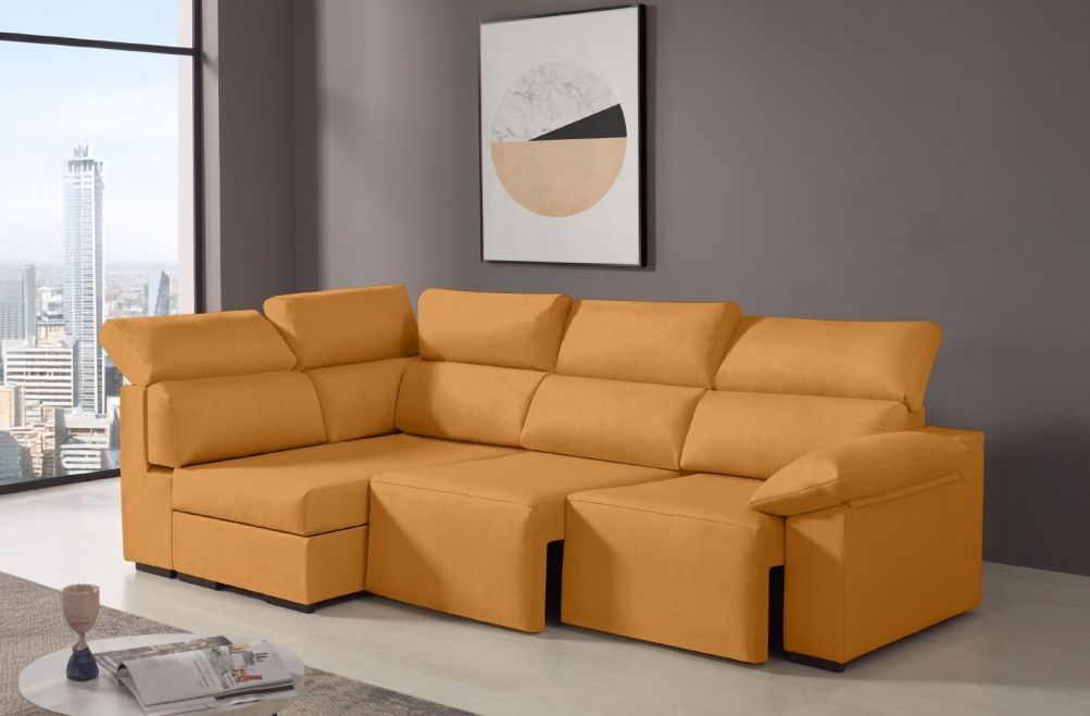 Sofá rinconera de tela Dener Extra de HOME - principal