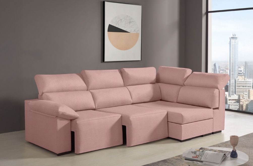 Sofá rinconera de tela Dener Extra de HOME - principal