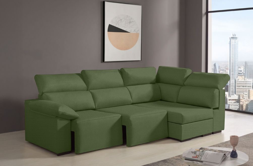 Sofá rinconera de tela Dener Extra de HOME - principal