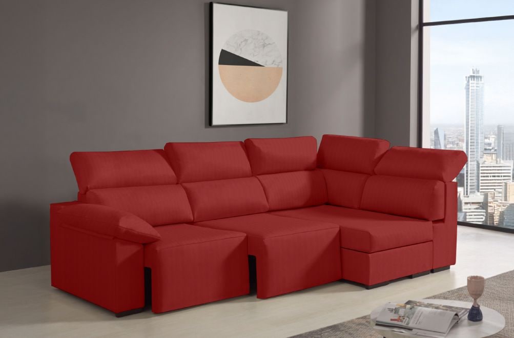 Sofá rinconera de tela Dener Extra de HOME - principal