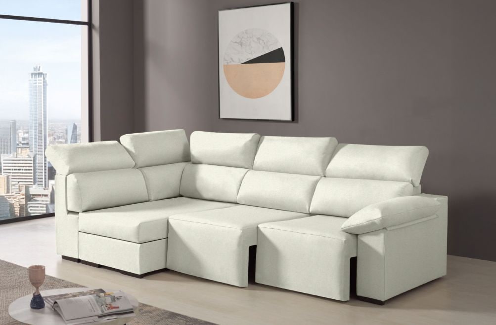 Sofá rinconera de tela Dener Extra de HOME - principal