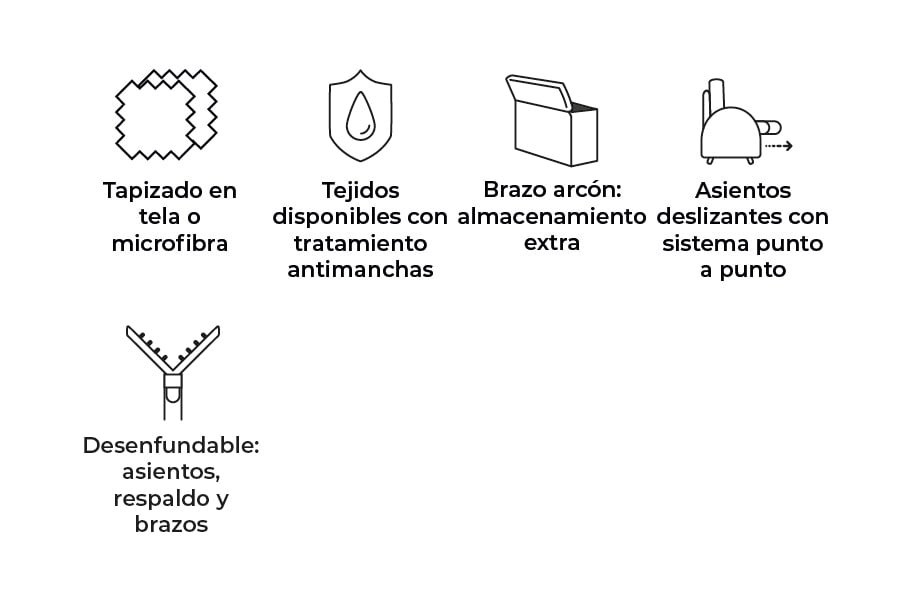 Sofá de tela Mérida XL de HOME - principal